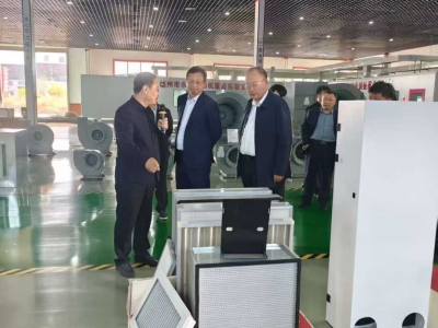 龍口市盧市長一行蒞臨我縣考察調研 科瑞特集團展現本地暖通空調企業風采