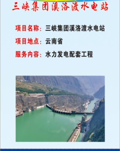 三峽集團(tuán)溪洛水電站項(xiàng)目
